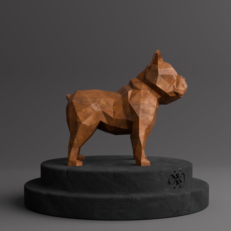 Sculpture Maroc Sculpture Bulldog Origami