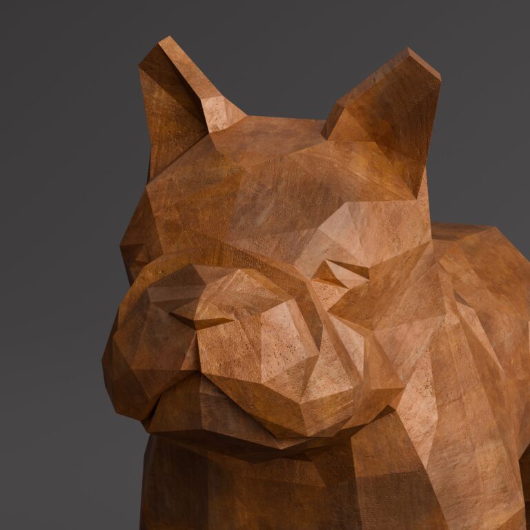 Sculpture Maroc Sculpture Bulldog Origami