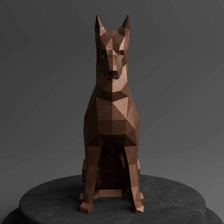 Sculpture Maroc Sculpture Origami Doberman