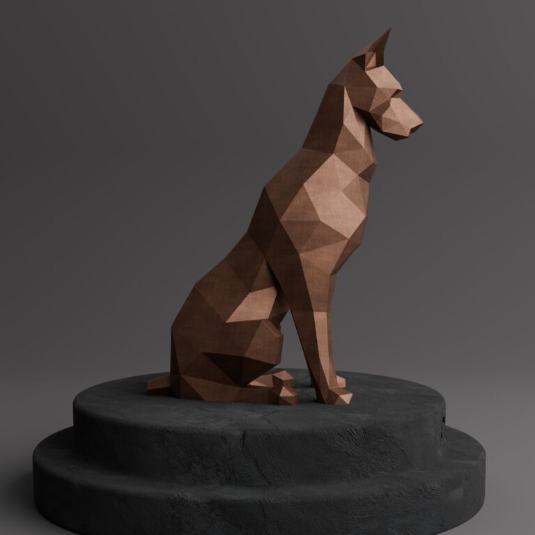 Sculpture Maroc Sculpture Origami Doberman