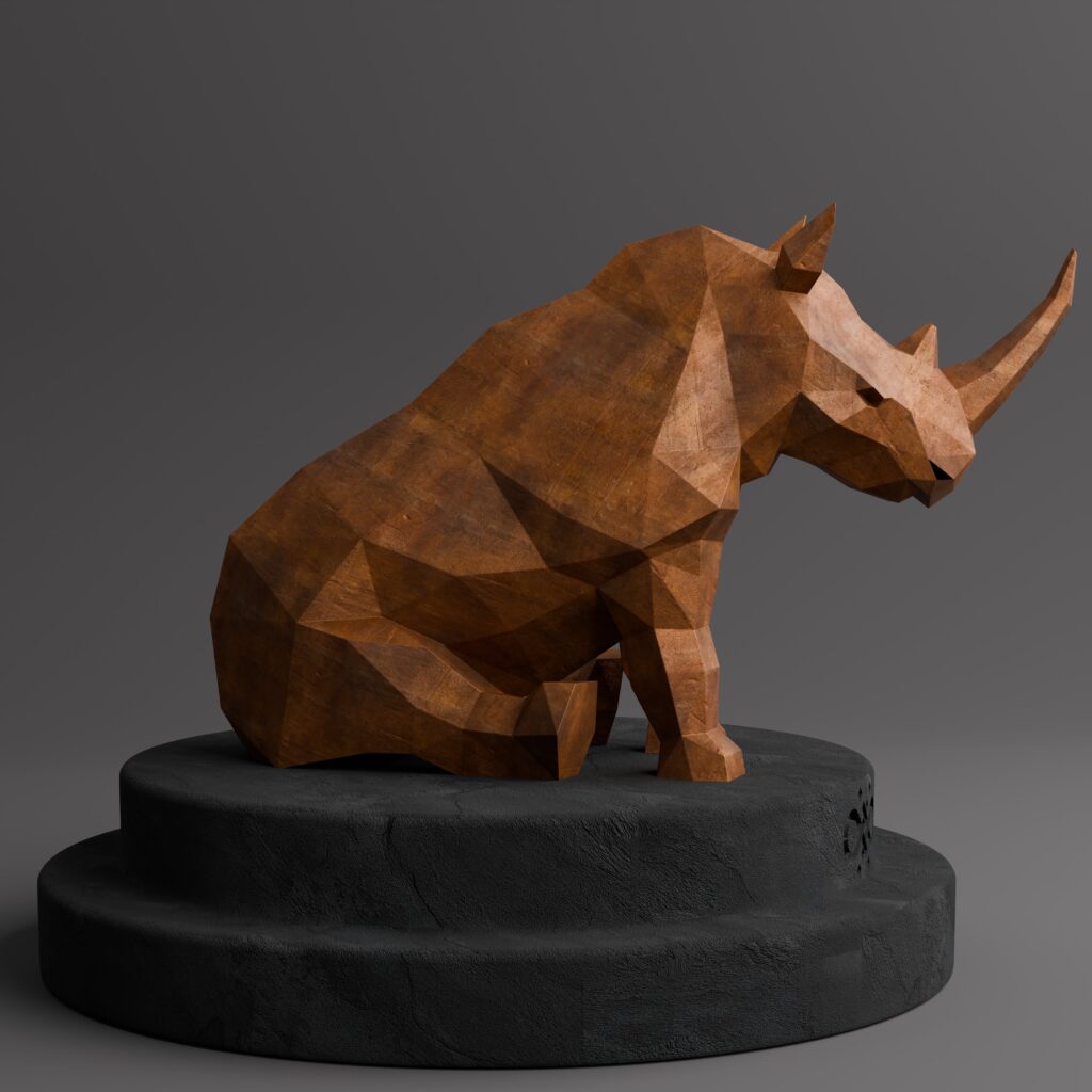 Sculpture Maroc Sculpture Rhinocéros Contemporaine