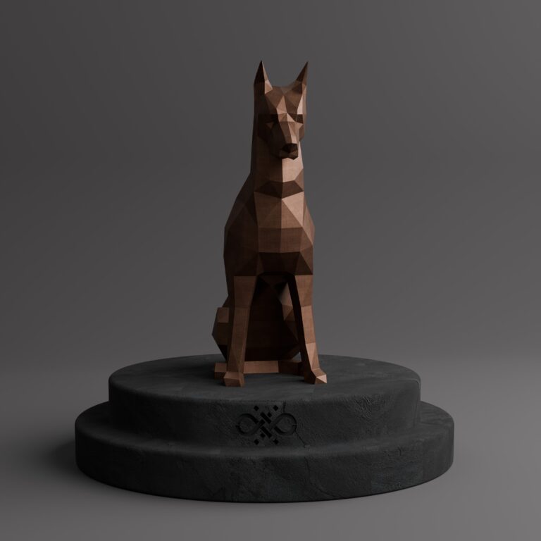 Sculpture Maroc Sculpture Origami Doberman