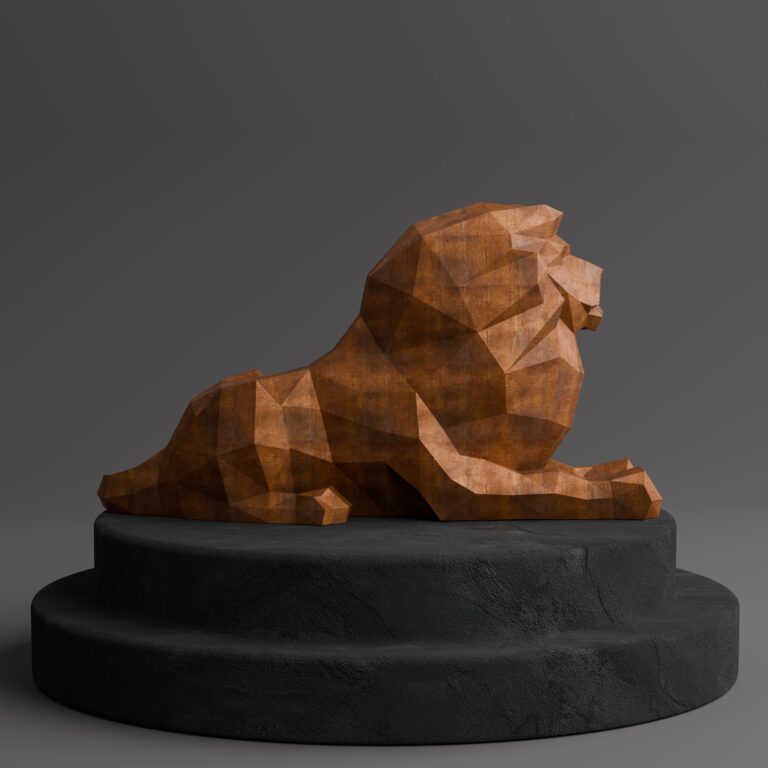 Sculpture Maroc Sculpture Lion Couché en Corten