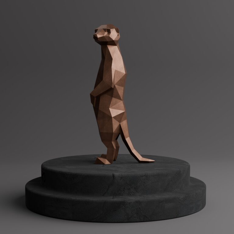 Sculpture Maroc Meerkat Polygone Sculpture