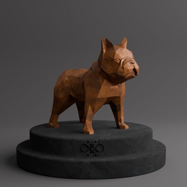 Sculpture Maroc Sculpture Bulldog Origami