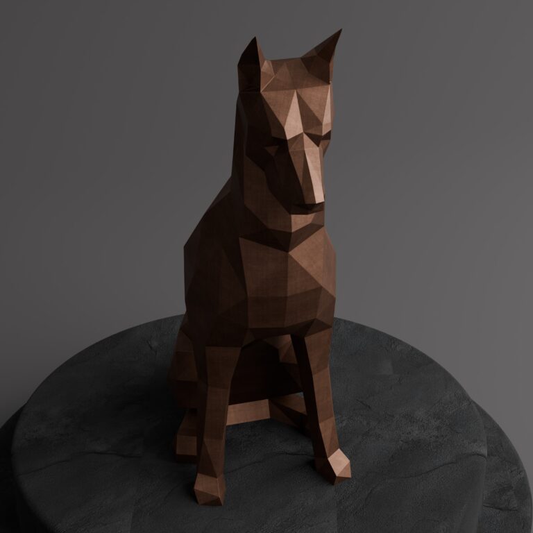 Sculpture Maroc Sculpture Origami Doberman