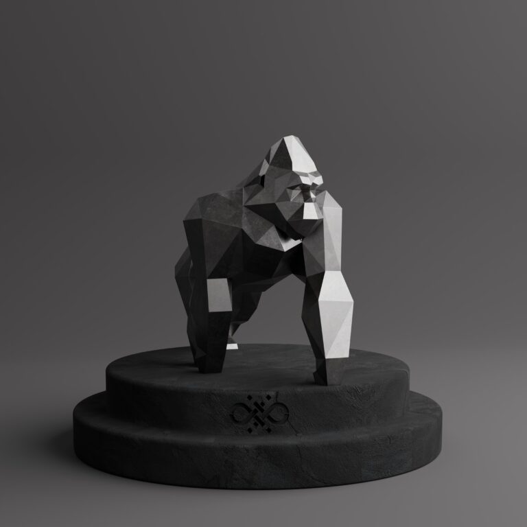 Sculpture King Kong Minimaliste