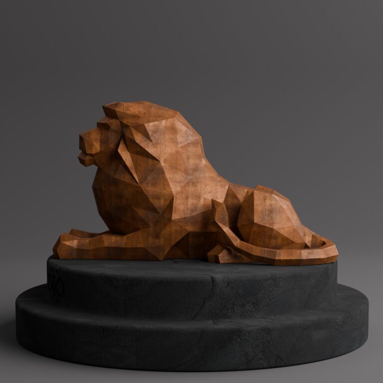 Sculpture Maroc Sculpture Lion Couché en Corten