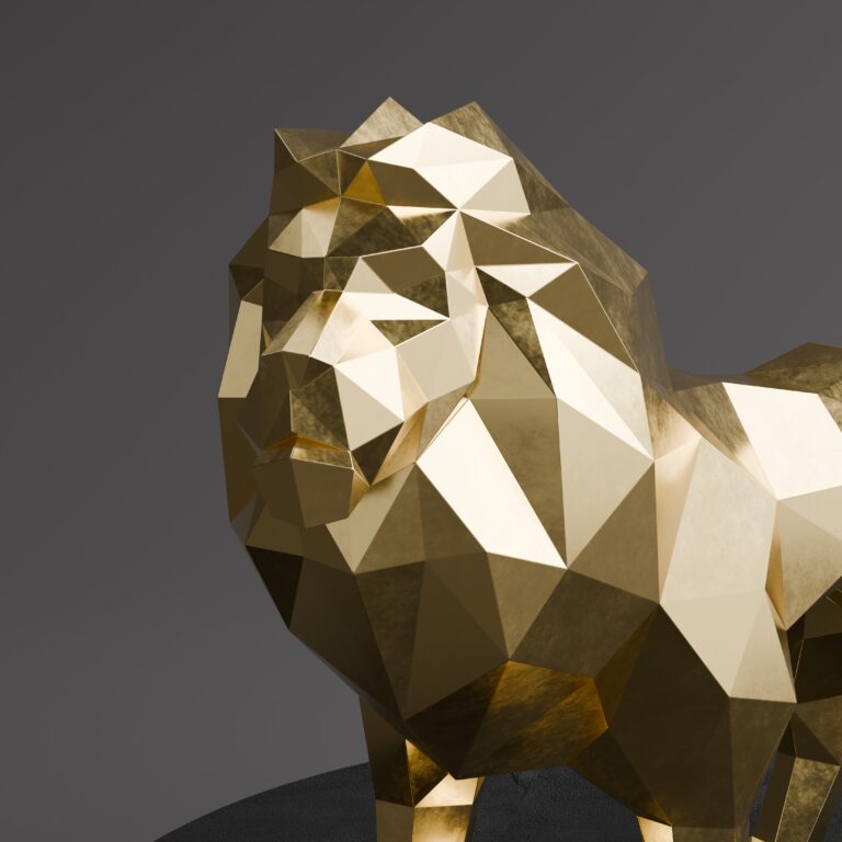 Sculpture Maroc Sculpture de Lion Origami