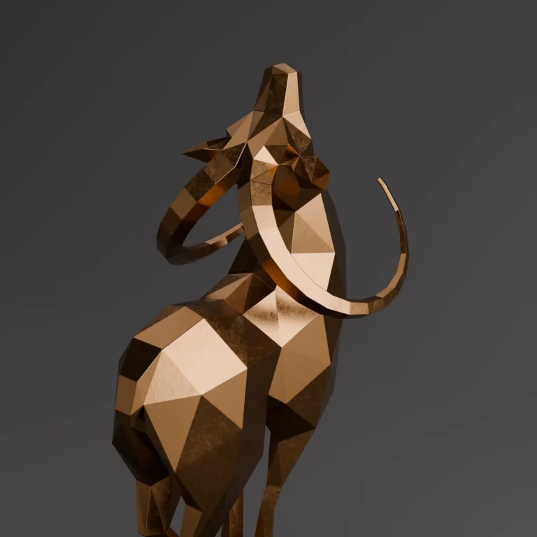 Sculpture Maroc Sculpture Origami Cerf