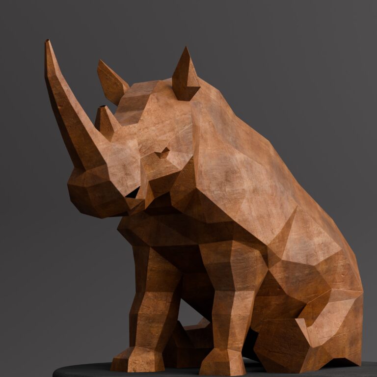 Sculpture Maroc Sculpture Rhinocéros Contemporaine