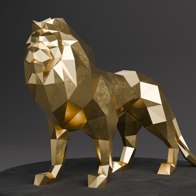 Sculpture Maroc Sculpture de Lion Origami